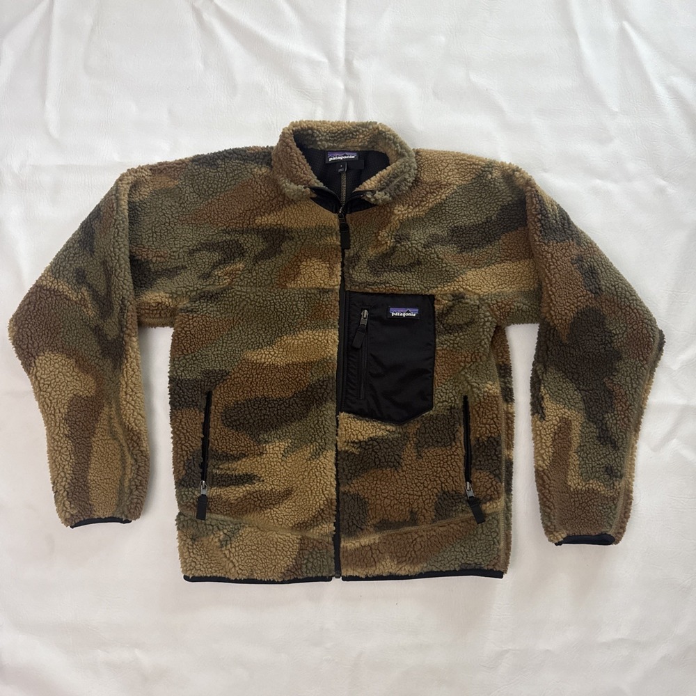 NWT Patagonia Mens Size S Small Classic Retro-X Jacket Fleece Full Zip Camo